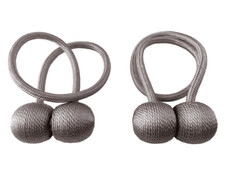 Magnet Raffhalter Magnetischer Vorhanghalter Grau (Silbergrau) Gardinenhalter