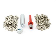 Profi Ösenset 10mm x 50 Ösen Nickel DIN 7332 Locheisen Ösenwerkzeug Ösenstempel