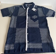 Louis Vuitton Damier Jacquard Men  Short-Sleeved Cotton Jersey Shirt