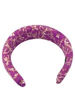 VERSACE Haarreif Damen Lila Florales Muster Elegant Luxuriös