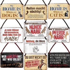 Blechschild 18x12cm Hund Hunde