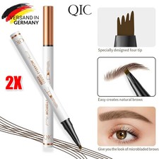 2X Augenbrauenstift Wasserfest Präzise Spitze Langanhaltend Make-up Augenbrauen