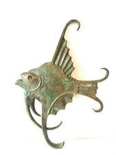 Wohl Walter Bosse Bronze Figur Fisch sehr schwer und groß 