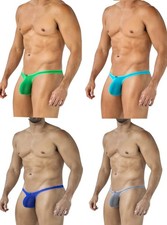 CUT4MEN NETZ BULGE THONG grau