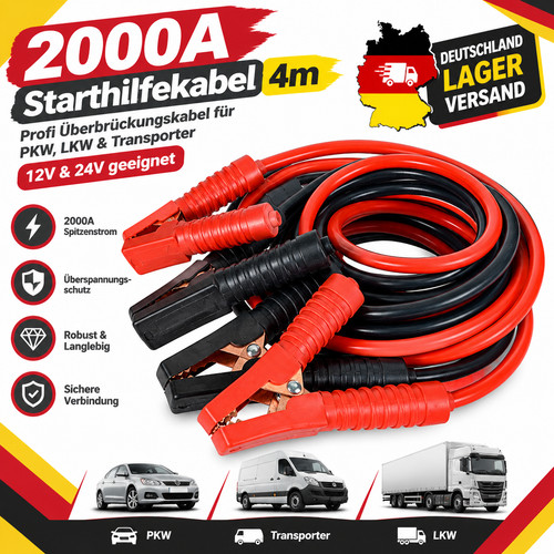 2000a starthilfekabel - 2000a,