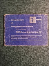Simson Sr50 Garantieheft Bj 1987 Original DDR Kein s50 s51 s70 MZ