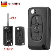 Für Citroen Berlingo Dispach 3 Tasten Klapp Schlüssel Gehäuse CE0536 VA2 Rohling