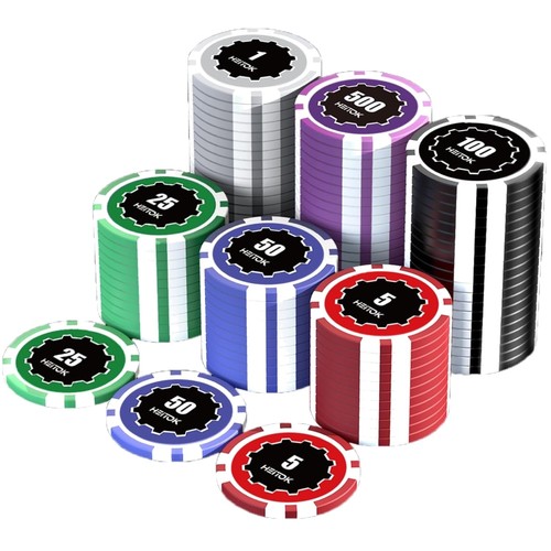 Poker set 100 chips - 100, farbig