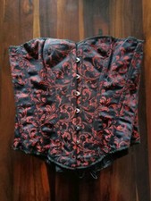 Halbbrustkorsett Corsage 42 Rot Schwarz