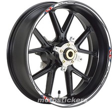 Felgenaufkleber Tuning Flagge