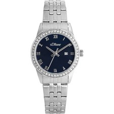 s.Oliver Armbanduhr Damen 2033562 Quarzuhr Edelstahl 31mm silber UVP 149,00