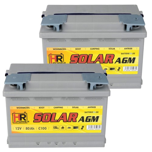 160ah agm solar batterie - 2x,