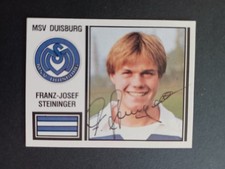 Franz-Josef Steininger MSV Duisburg Panini 81 Sammelbild signiert ungeklebt 