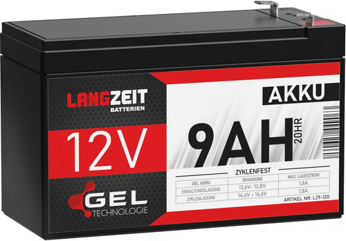 Langzeit akku 12v 9ah gel - langzeit,