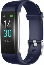 Lebexy HR Fitness Tracker Smartwatch, Kalorien Temperatur  Blutdruckmessung BLAU