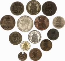 Lot - Oldenburg - 14x: Silber- und Kupfermünzen des 18. und 19. Jahrhunderts