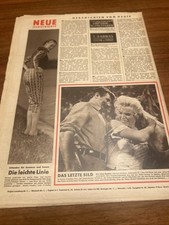 Alte Zeitschrift, Marilyn Monroe, Neue Illustrierte, 1954
