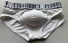 Slip Herren Gay von Aussiebum, weiß, mit push-up Polster im Beutel, Gr. M