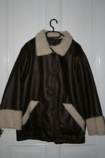 Damenjacke , gefüttert, Größe XXL, XADOO braun, Lederoptik