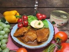 Schweinebraten in Honig-Senf-Sauce 400g Dose, Frischetresor, Konserve, Ringpull