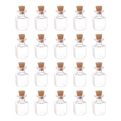 20stk mini glas - flaschen, mit