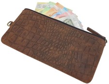 Büffel Hunter Leder Banktasche Bankmappe Geldtasche Geldmappe Geldbörse in Braun