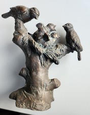 Bronze Skulptur, Vogelnest auf