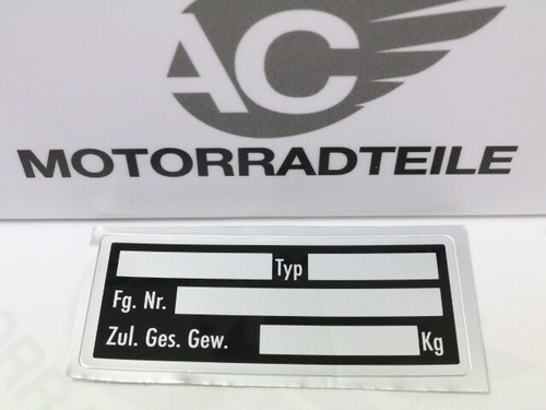 Motorrad kfz typenschild - motorrad,