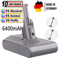 Akku Für Dyson V8 21.6V Ersatzakku 6400mAh Fluffy Animal Absolute Staubsauger