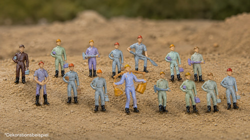 15x eisenbahnarbeiter figuren - eisenbahnarbeiter,