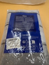 2x Gardinen 140x300 Gestreift Transparent mit Ösen, Voile Vorhänge