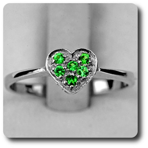 Ring granat tsavorit silber - ring,