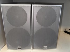 Canton Plus 100K PAAR helles Holz Wand Schrank Regal Lautsprecher Speaker Silber