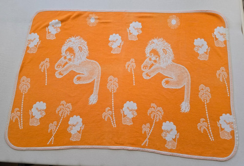 Vintage ddr decke mit löwen - ddr,