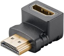HDMI Winkel Adapter 270° abgewinkelt Stecker auf Buchse vergoldet 3D 4K Full HD