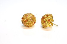 M.C.L Damen-Ohrstecker Edelstahl Saphir Mehrfarbig Rundschliff 17-LY1541/545