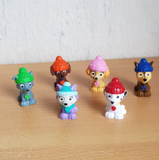 6 Sammelfiguren - aus Pudding-Ei / Paw Patrol mit Mütze