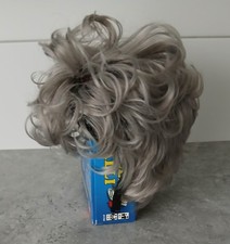 Kunsthaar Perücke, weich elastisch, Halloween Karneval GRAU Locken Einheitsgröße