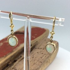 Opal Ohrhänger Ohrringe 585/14k Gelbgold #2856