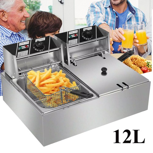 Edelstahl doppel fritteuse - edelstahl, doppel-fritteuse