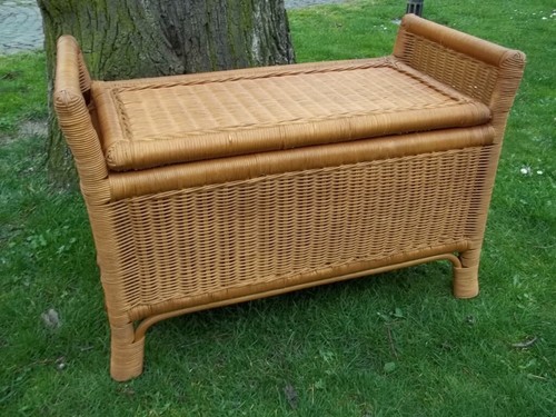 Stool footstool rattan - footstool,, bench