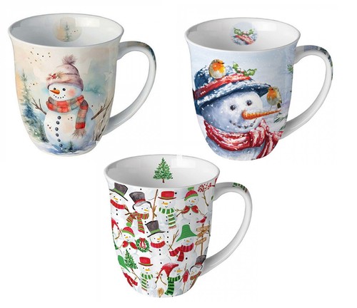 Porzellan-Tasse"Snowman