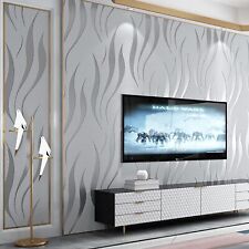 9.5M 3D Effekt Wellen Geprägte Tapetenrolle Vliestapete Wohnzimmer Schlafzimmer