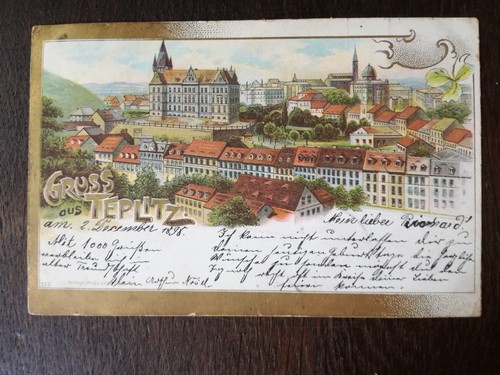 Alte teplitz briefmarke - ak,, teplitz,