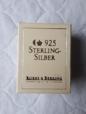 Robbe & Berking Kerzenständer "Harfe" - 925 Sterling Silber - Engel - Putto