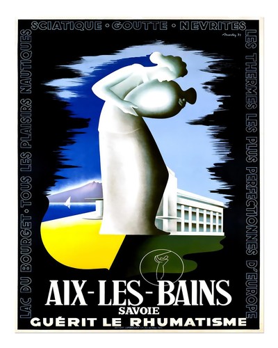 Aix les bains reise wandkunst - bains,
