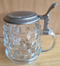 Glaskrug Bierseidel mit Zinn
