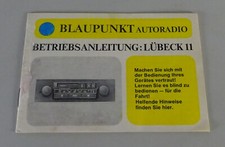 Betriebsanleitung / Bedienungsanleitung Blaupunkt Autoradio Lübeck 11 von 1/1981