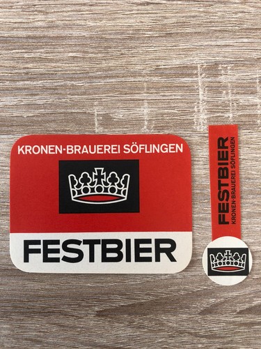 Bieretikett kronenbrauerei - bieretikett,