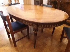 Hingucker Esstisch mit Intarsien ca 1970